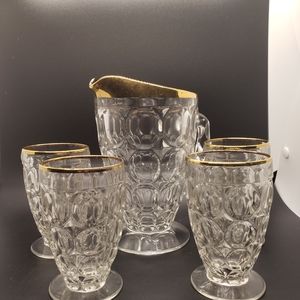 Mcm.pitcher & glass set